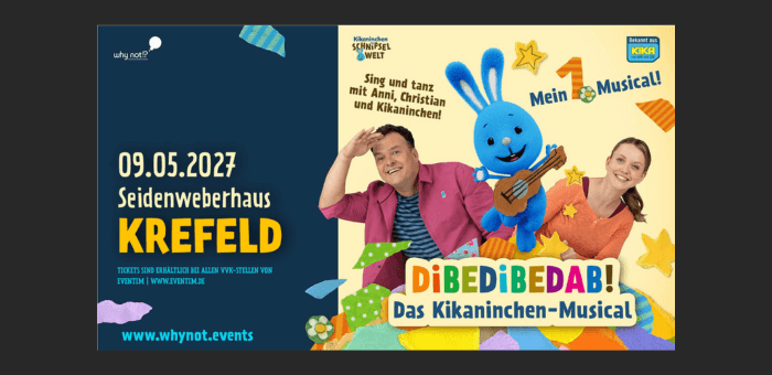 Seidenweberhaus Krefeld Event Dibedibedab - Das Kikaninchen-Musical