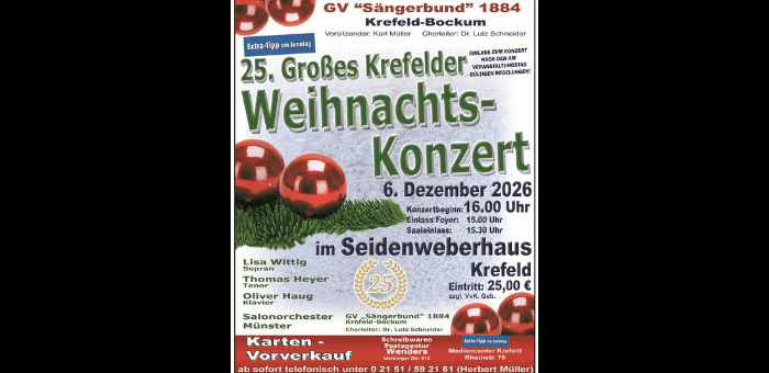 Seidenweberhaus Krefeld Event Weihnachtskonzert